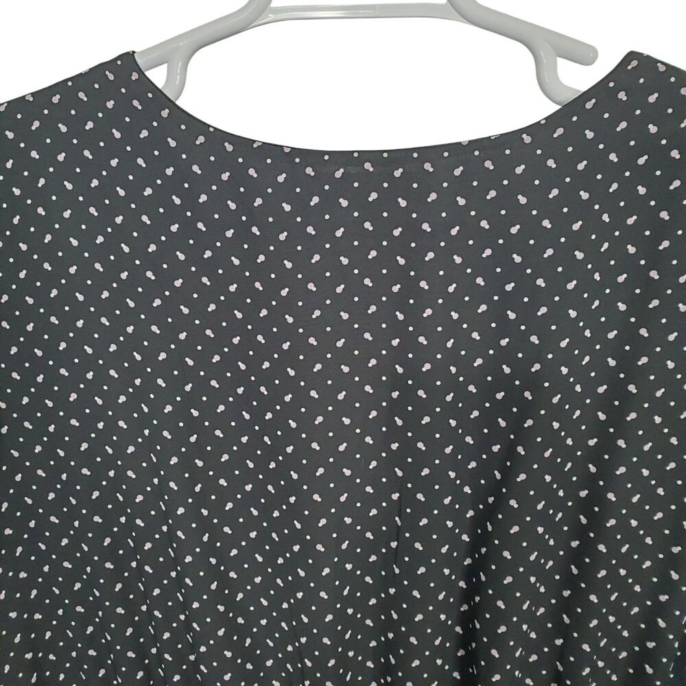 Lane Bryant 26 28 Dress Chiffon Polka Dot Maxi Flutter Sleeve Smocked Waist Lace - Picture 14 of 14